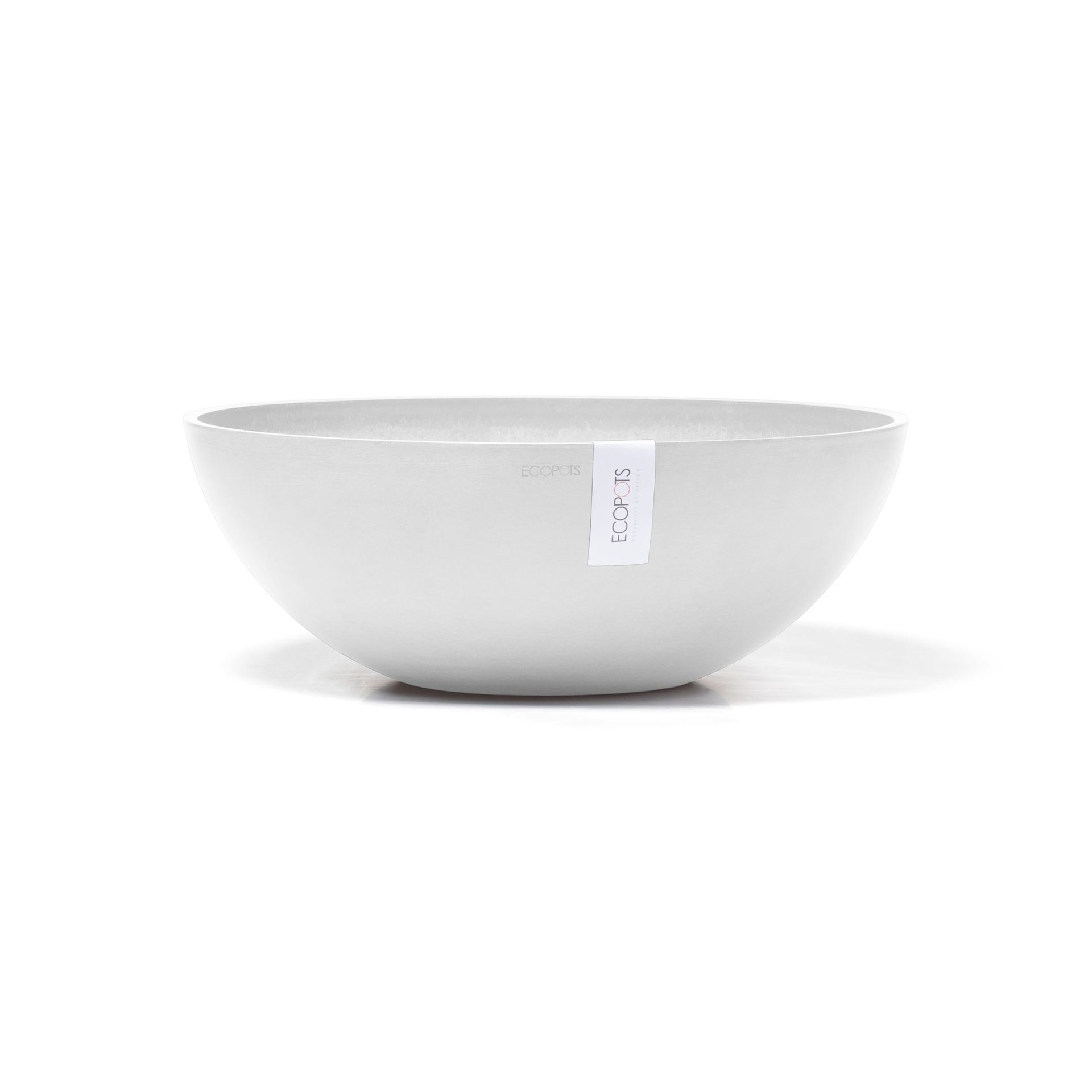 ecopots bloempot Vienna 50- Rond - Pure White - Diameter 50,4 x H18,5 cm
