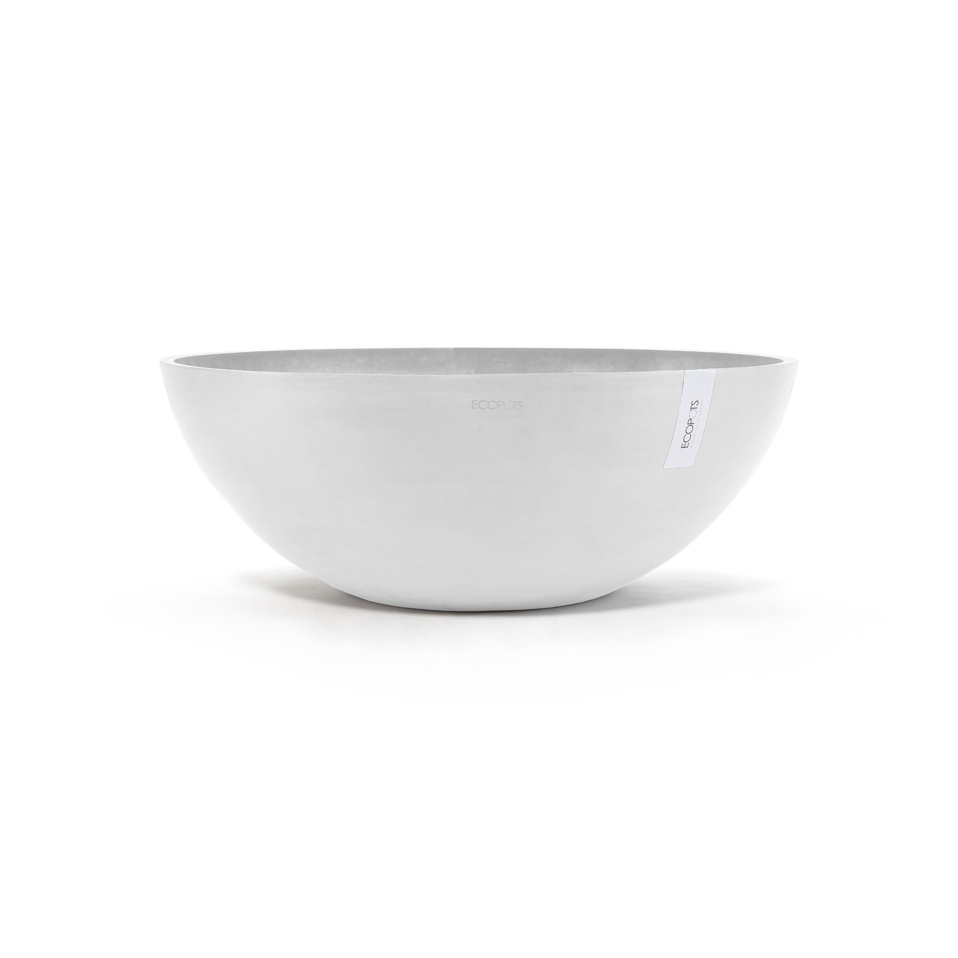 Ecopots bloempot Vienna 70 - Rond - Pure White - Diameter 70 x H25,3 cm