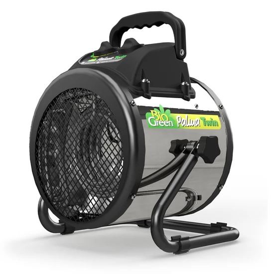 BioGreen ventilatorkachel Palma Twin met handmatige thermostaat - voor verwarming&luchtcirculatie in je tuinkas (tot 12m²) afbeelding