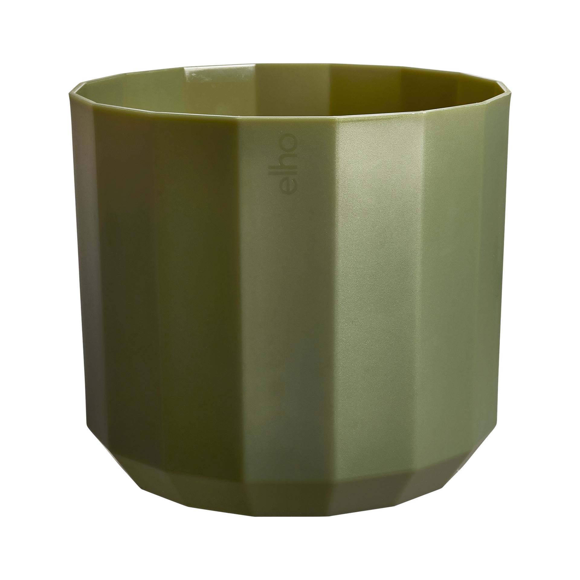 Elho Facet Rond -Ø26 x H23 cm - Rond - Bosgroen - 100% Gerecycled Plastic afbeelding