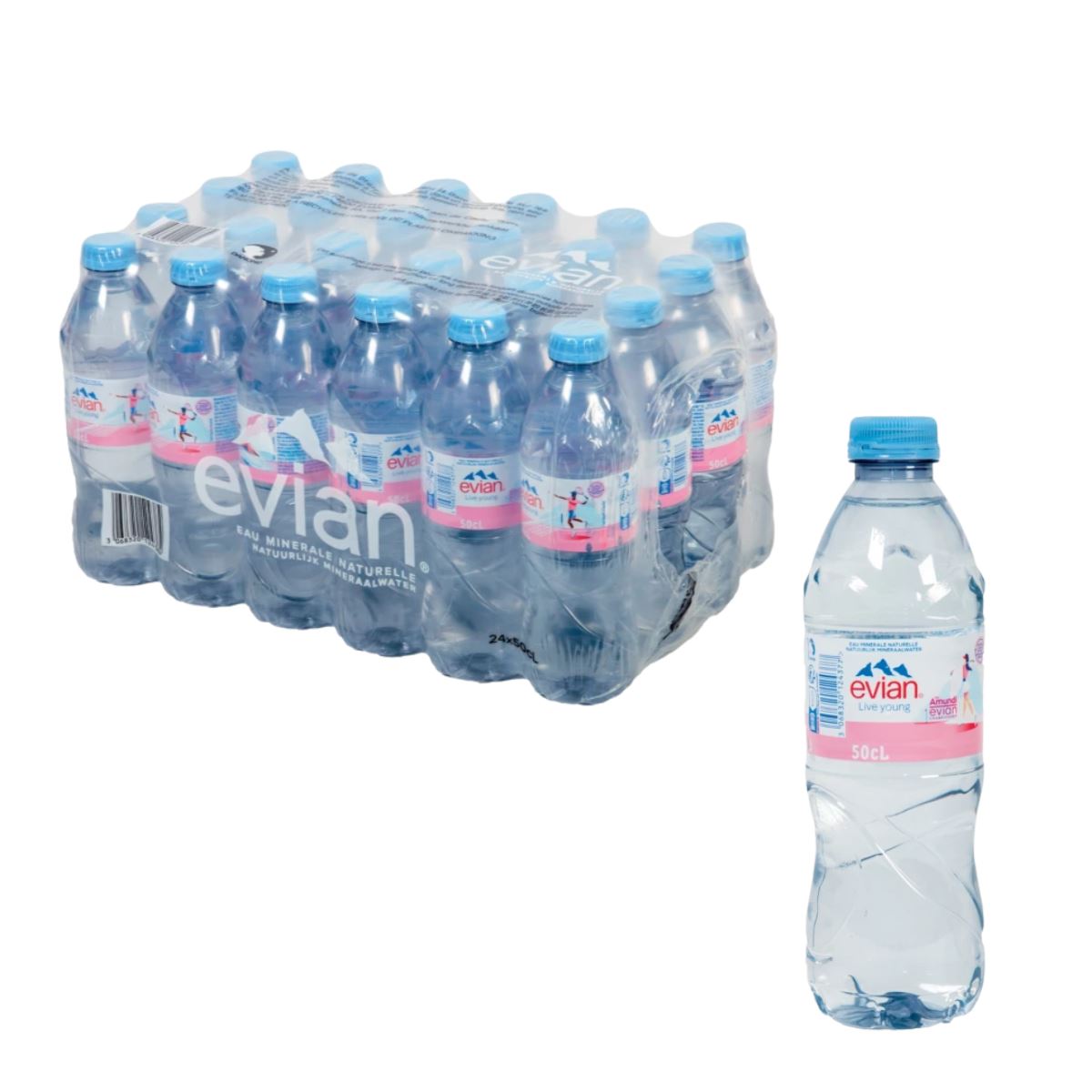 Evian water PET-fles 24 x 50 cl - Mineraalwater