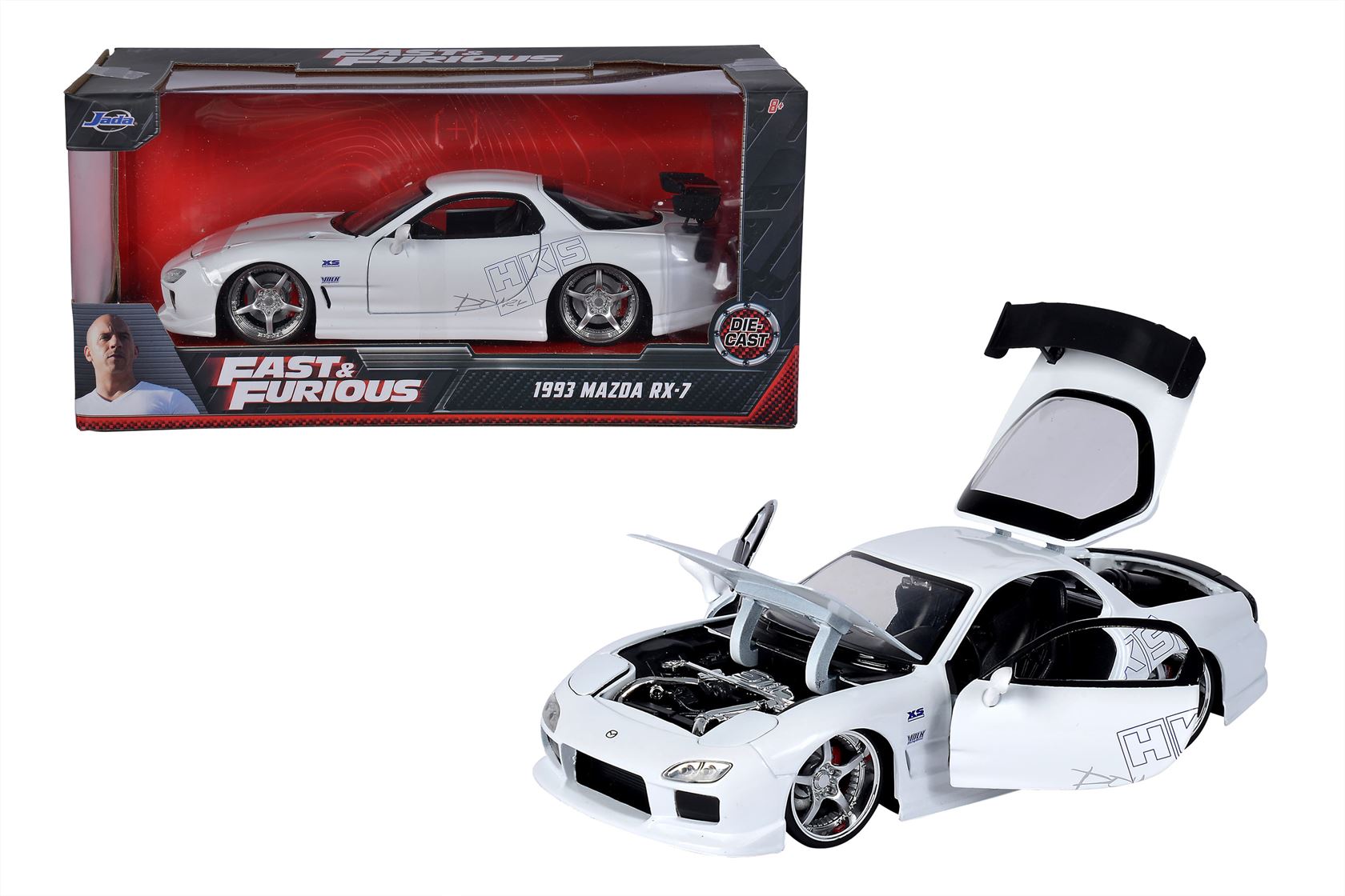 Jada miniatuur Fast&Furious 1993 Mazda RX-7 | schaal 1:24 | modelauto afbeelding