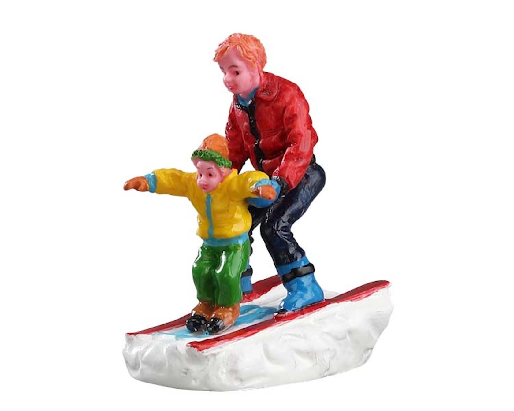 Lemax -'Father&Son Skiing'- Figuur afbeelding