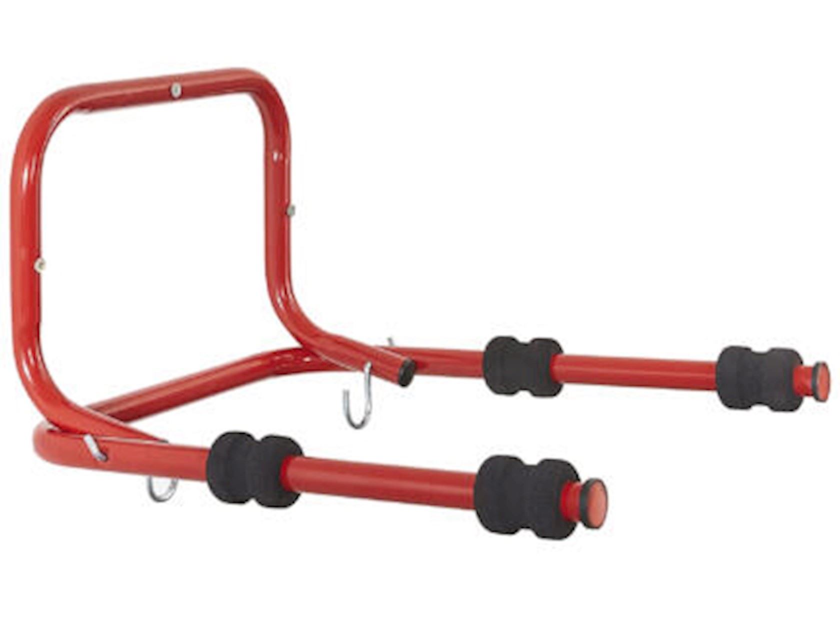 Mottez wandhouder inklapbaar rood - Wandhouder voor 2 fietsen max. 30KG - 52x44x30cm afbeelding