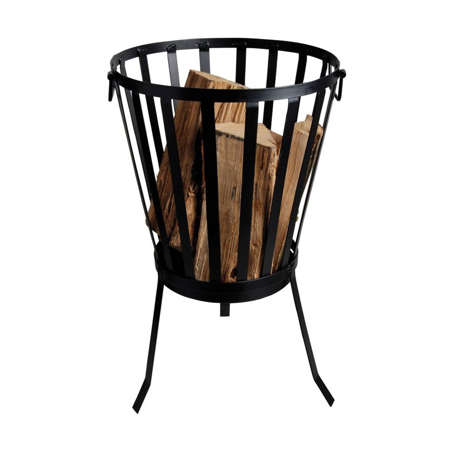 HEAT vuurkorf rond voor buiten– diameter 35 x H59 cm – zwart afbeelding