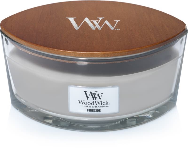 WoodWick geurkaars - Ellipse HearthWick Flame - Fireside afbeelding