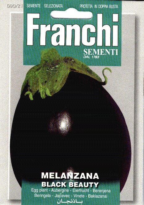 Franchi Sementi Aubergine zaden - Melanzana Black Beauty afbeelding