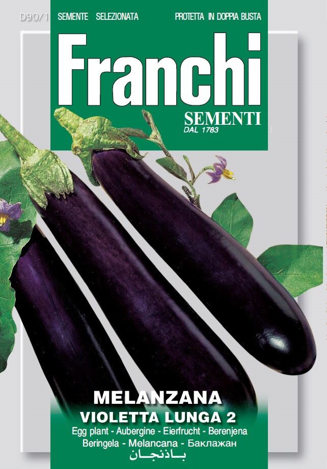 Franchi Sementi Aubergine zaden - Langwerpig Lunga afbeelding