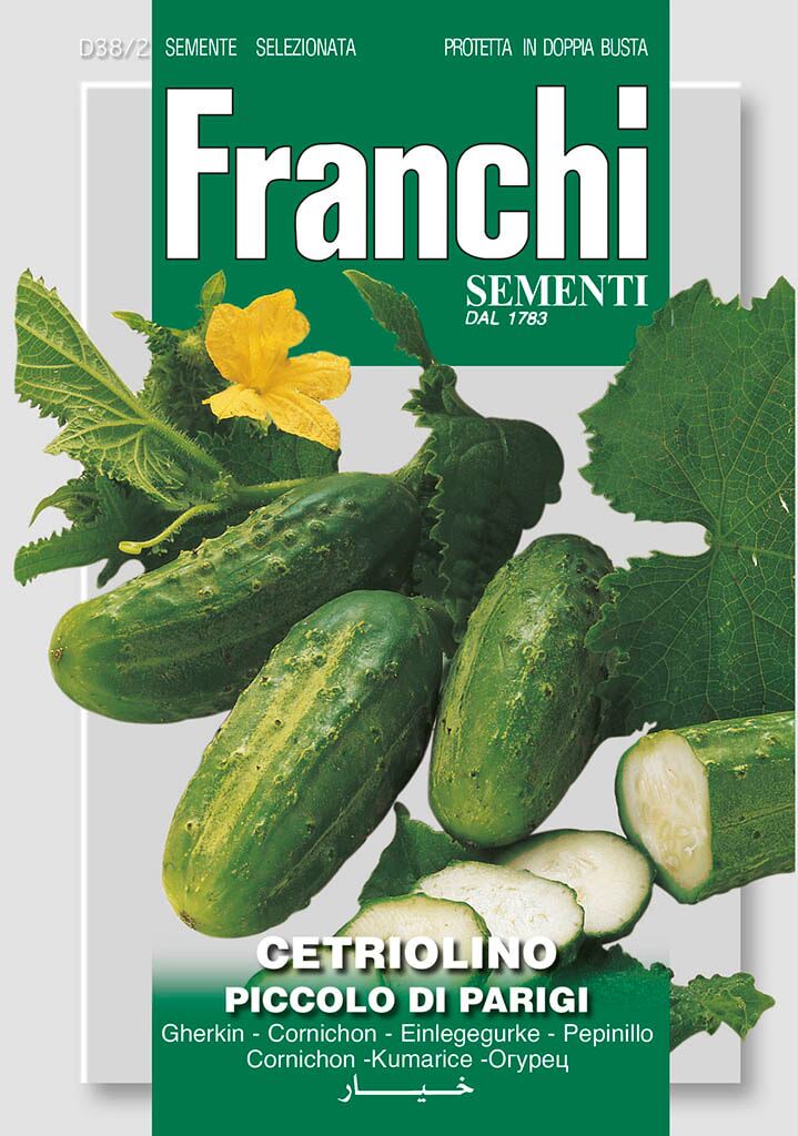 Franchi Sementi Augurk zaden - Cetriolino Piccolo di Parigi afbeelding