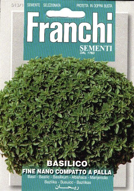 Franchi Sementi Basilicum zaden - Fino Nano - Palla afbeelding