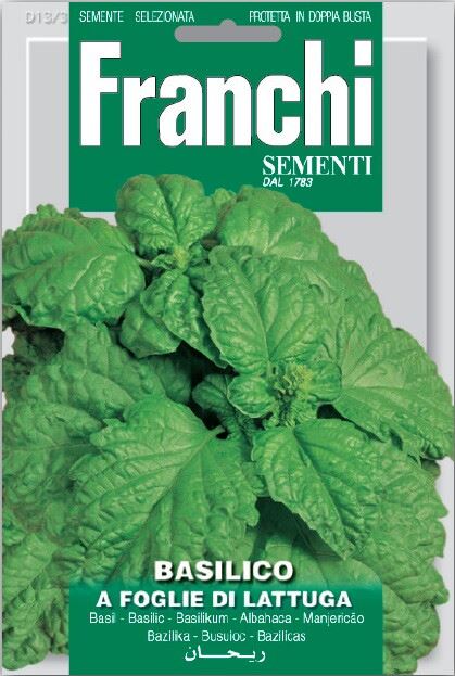 Franchi Sementi Basilicum zaden - Foglie Di Lattuga - Slabladig afbeelding