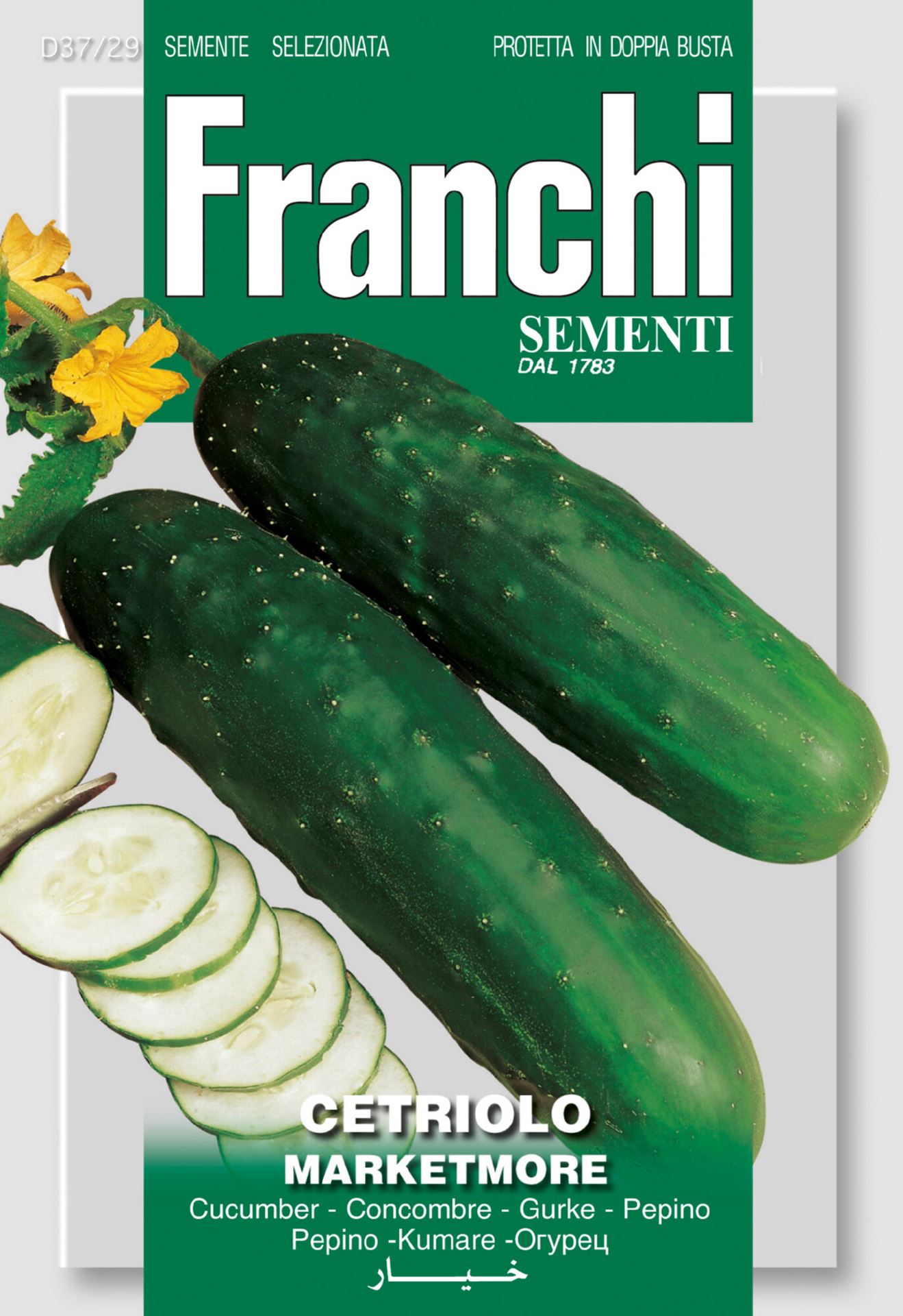 Franchi Sementi Komkommer zaden - Cetriolo Marketmore afbeelding