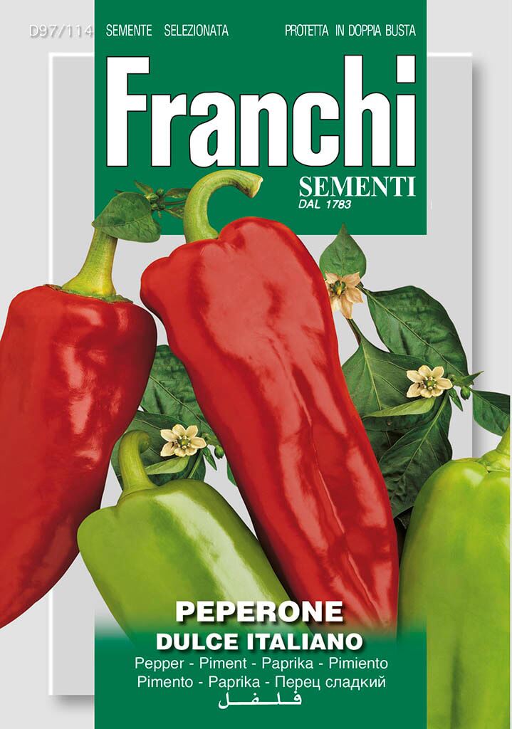 Franchi Sementi Peper zaden - Peperone Dulce Italiano afbeelding
