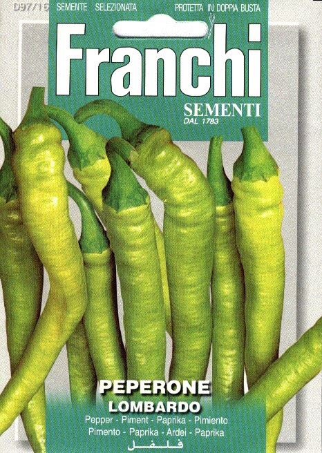 Franchi Sementi Peper Lichtgroen zaden - Peperone Lombardo afbeelding