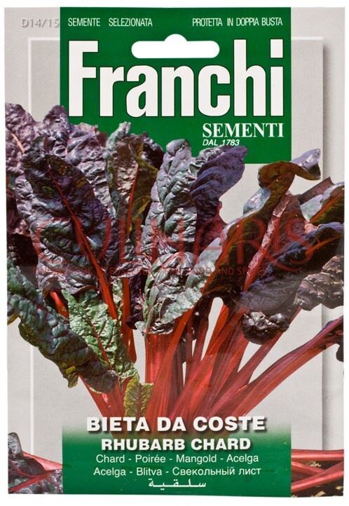Franchi Sementi Snijbiet zaden - Bietola Da Coste Rhubarb Chard afbeelding
