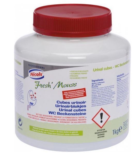 Fresh'Mouss Urinoirblokjes - 1 kg - Driedubbele werking - Anti-kalk afbeelding