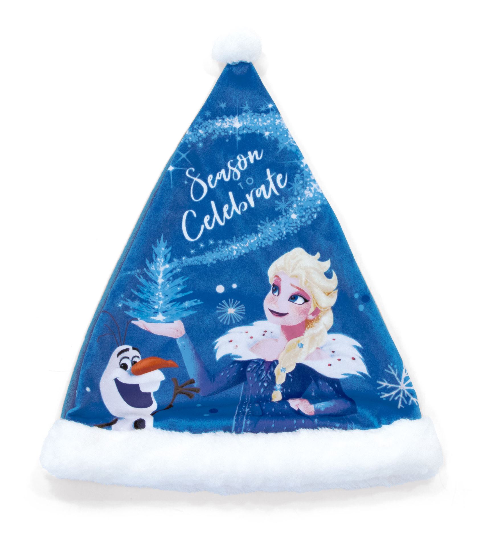 Disney© Frozen 2 kerstmuts - blauw - met Elsa&Olaf afbeelding