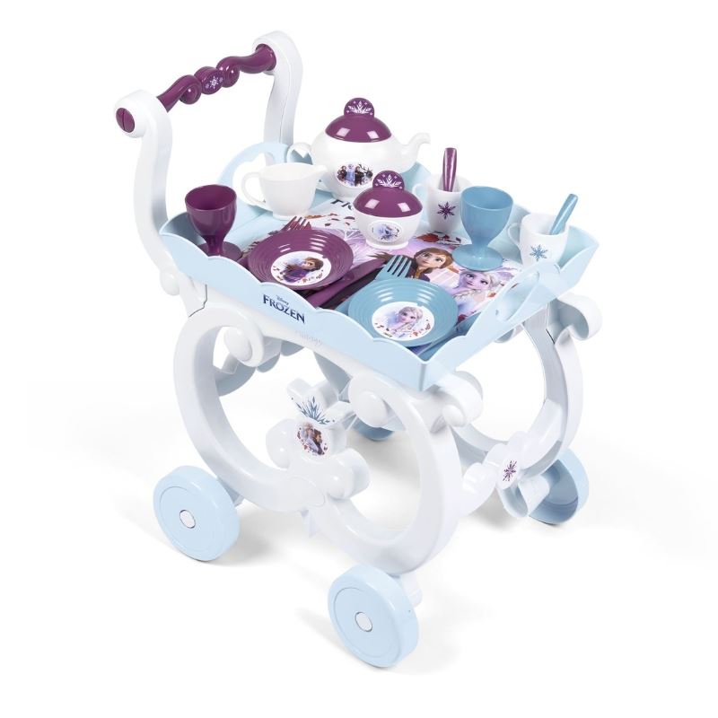 Smoby Frozen II trolley met bestek en dienblad - Frozen XL serveerwagentje afbeelding