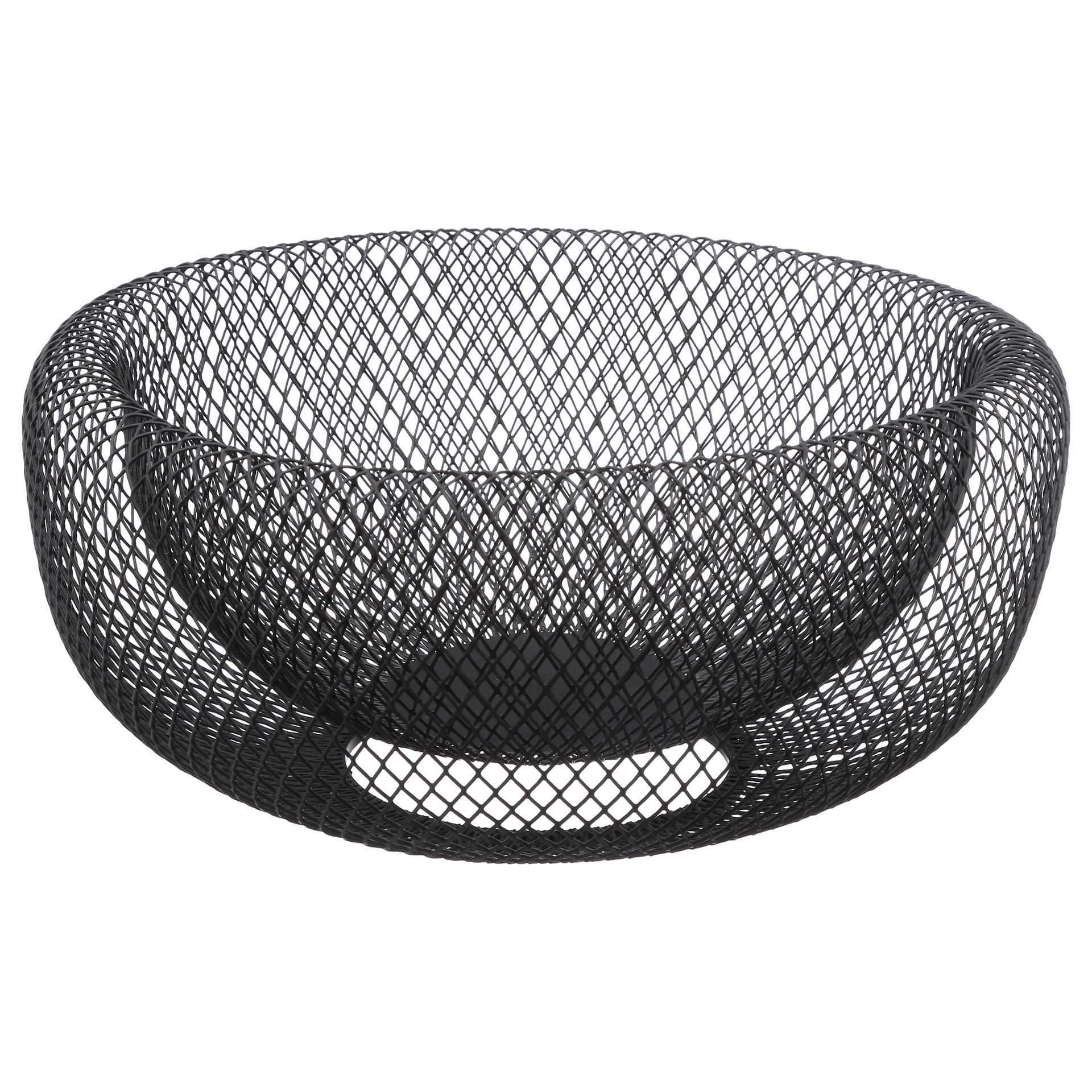 Zwarte Metalen Fruitmand - 27 cm afbeelding