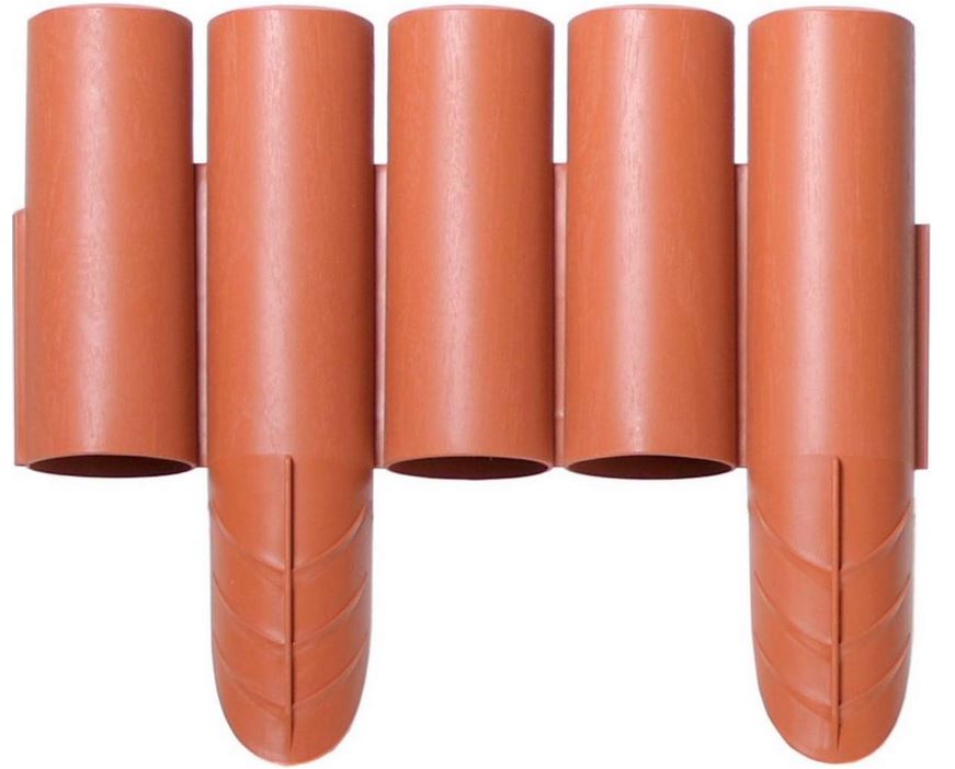 Prosperplast kunststof afboording - Palisada - H: 15 cm x L: 2,4m terracotta afbeelding