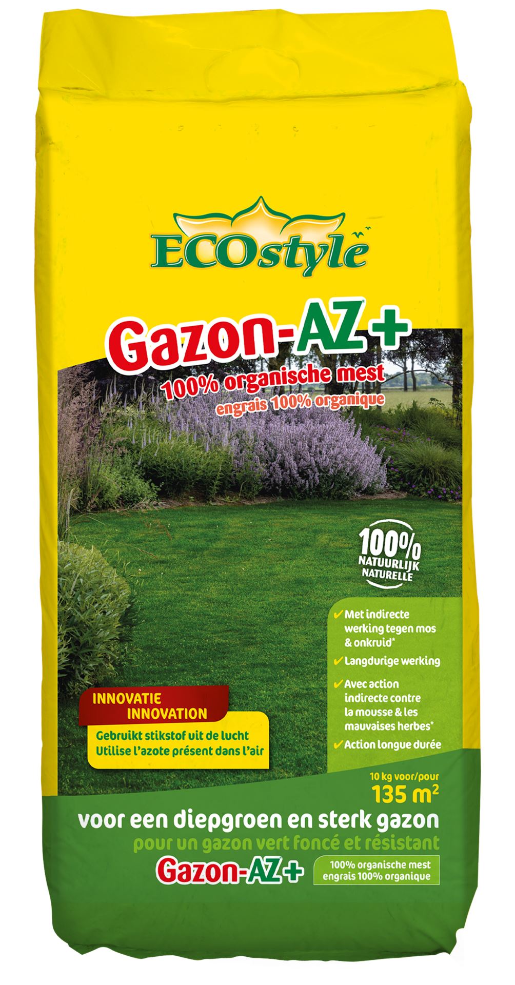 Ecostyle gazonmeststof 10kg voor 135m² - Gazon-AZ+ afbeelding