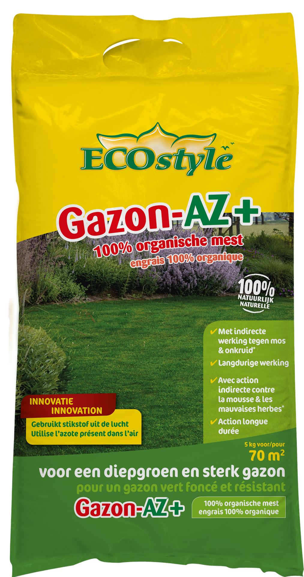 Ecostyle gazonmeststof 5kg voor 70m² - Gazon-AZ+ afbeelding