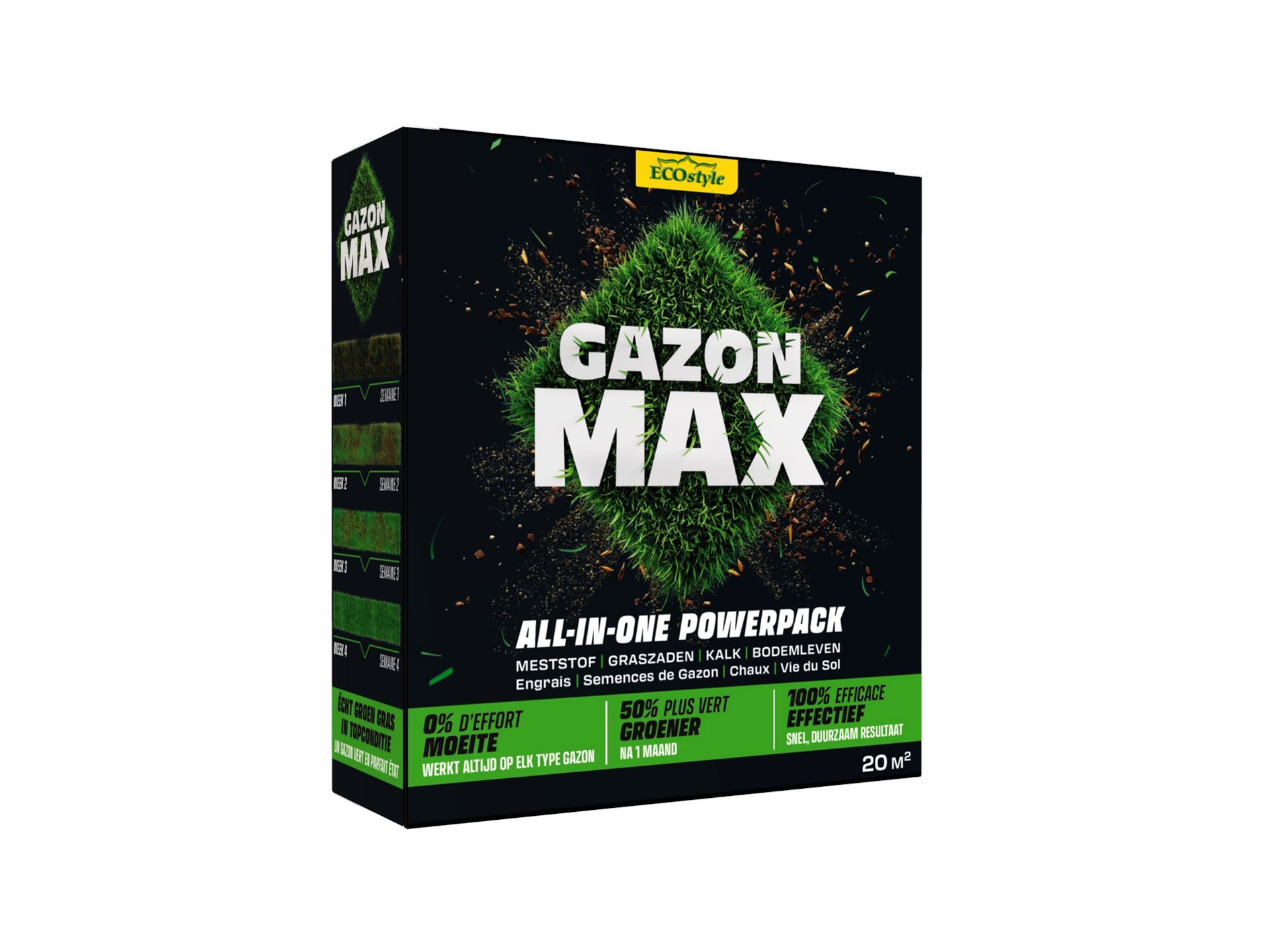Ecostyle gazonmeststof GazonMax - 1kg voor 20m² afbeelding