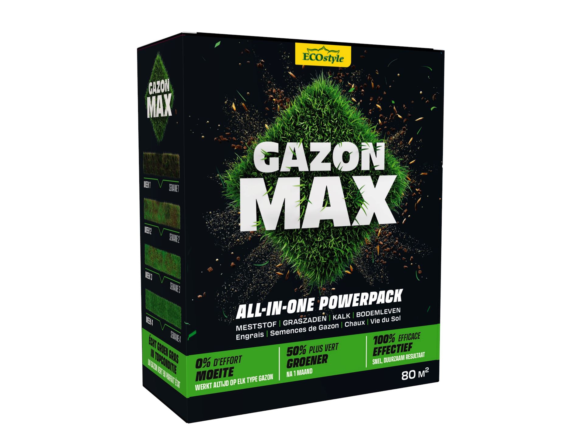 Ecostyle gazonmeststof GazonMax - 4kg voor 80m² afbeelding