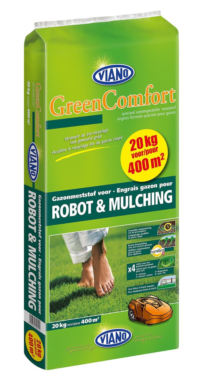Viano gazonmeststof 20kg voor 400m² - Robot&Mulch afbeelding