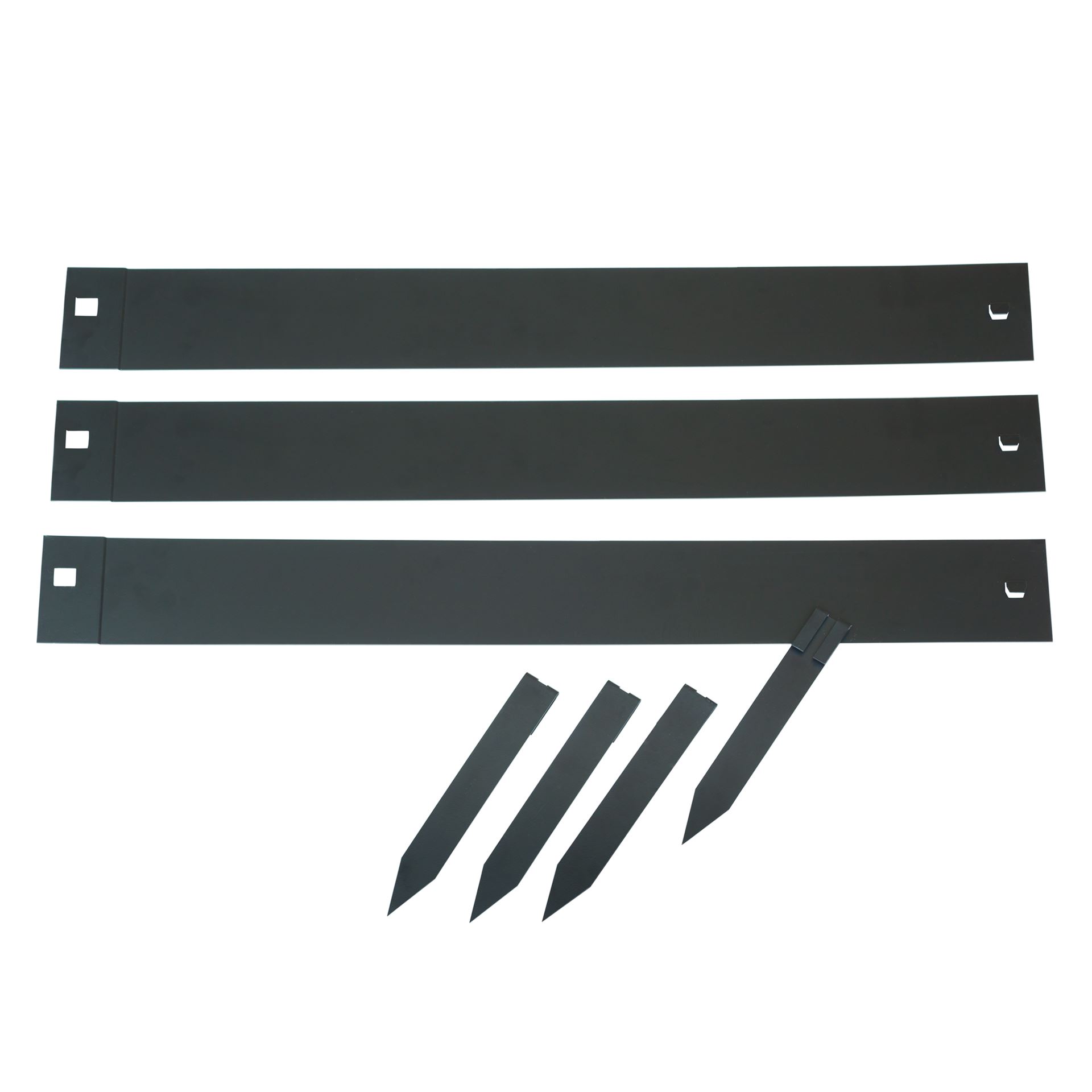 Nature stalen afboording - H: 10,2cm x L: 91,4cm - 3 stuks - zwart afbeelding