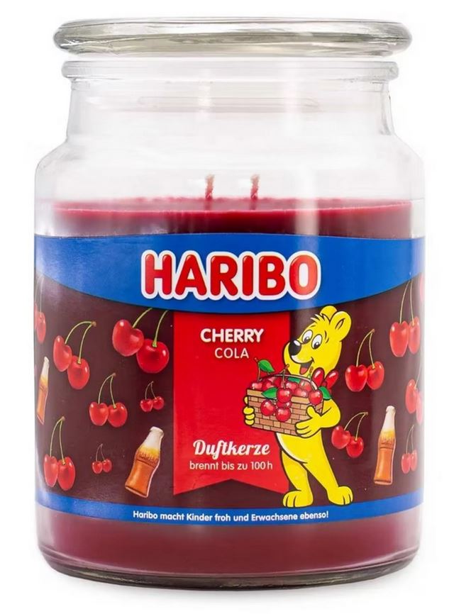 Haribo geurkaars - Cherry Cola - groot afbeelding