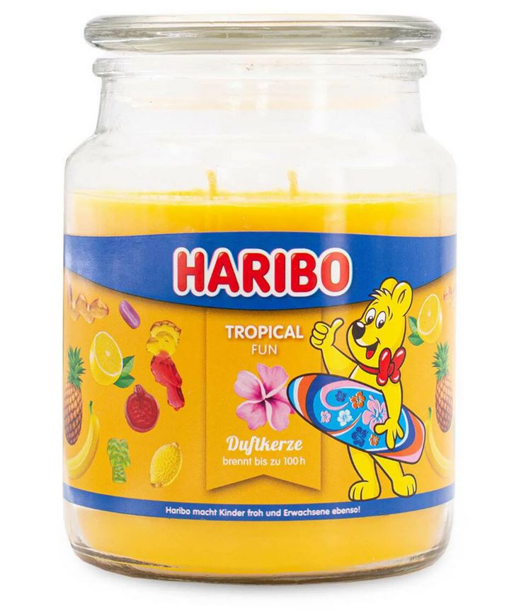 Haribo geurkaars - Tropical Fun - groot afbeelding
