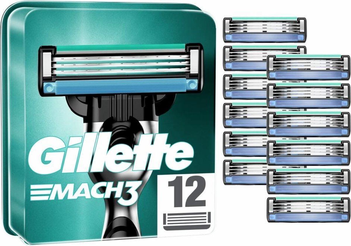 Gillette Mach 3 scheermesjes - 12 navulmesjes - XXL verpakking