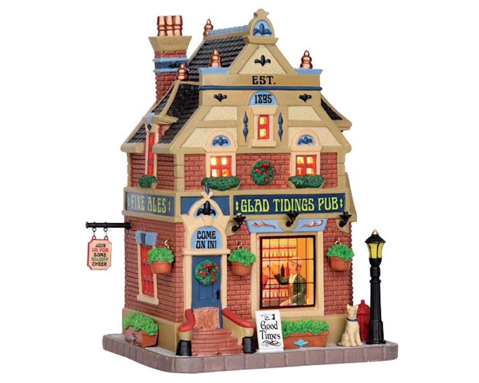 Lemax -'Glad Tidings Pub'- Verlicht gebouw - Exclusief adapter afbeelding