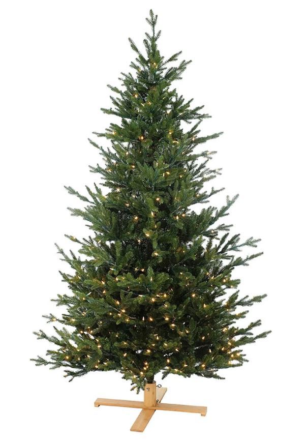 Göteborg verlichte kunstkerstboom - 274 cm - Donkergroen - Ø160 cm - 4459 tips - 900 ledlampjes (warm wit) afbeelding