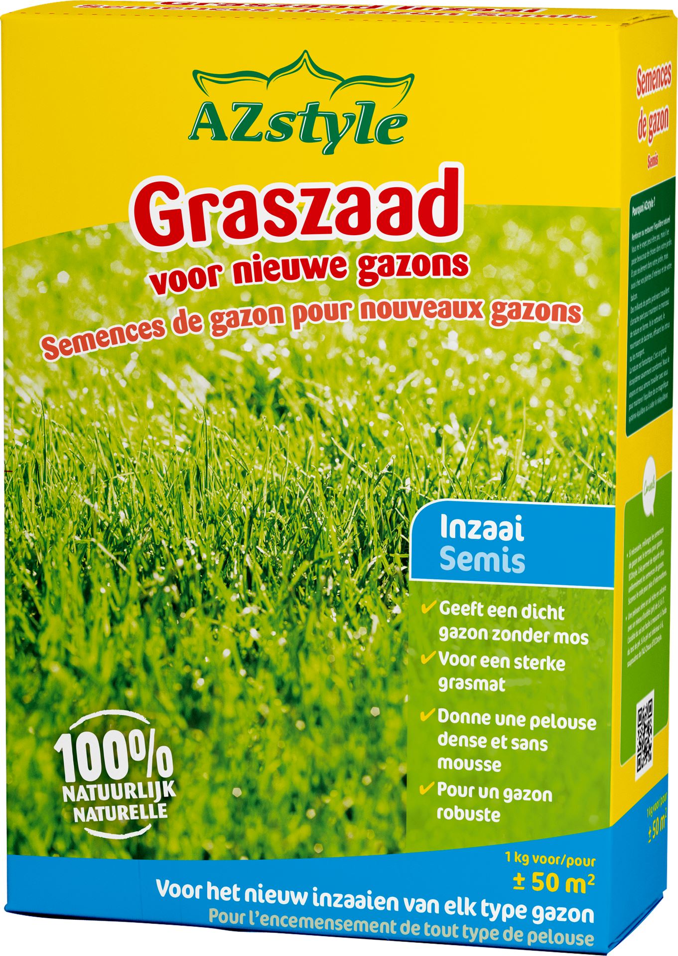 Ecostyle Graszaad 1kg voor 50m² - Inzaai afbeelding
