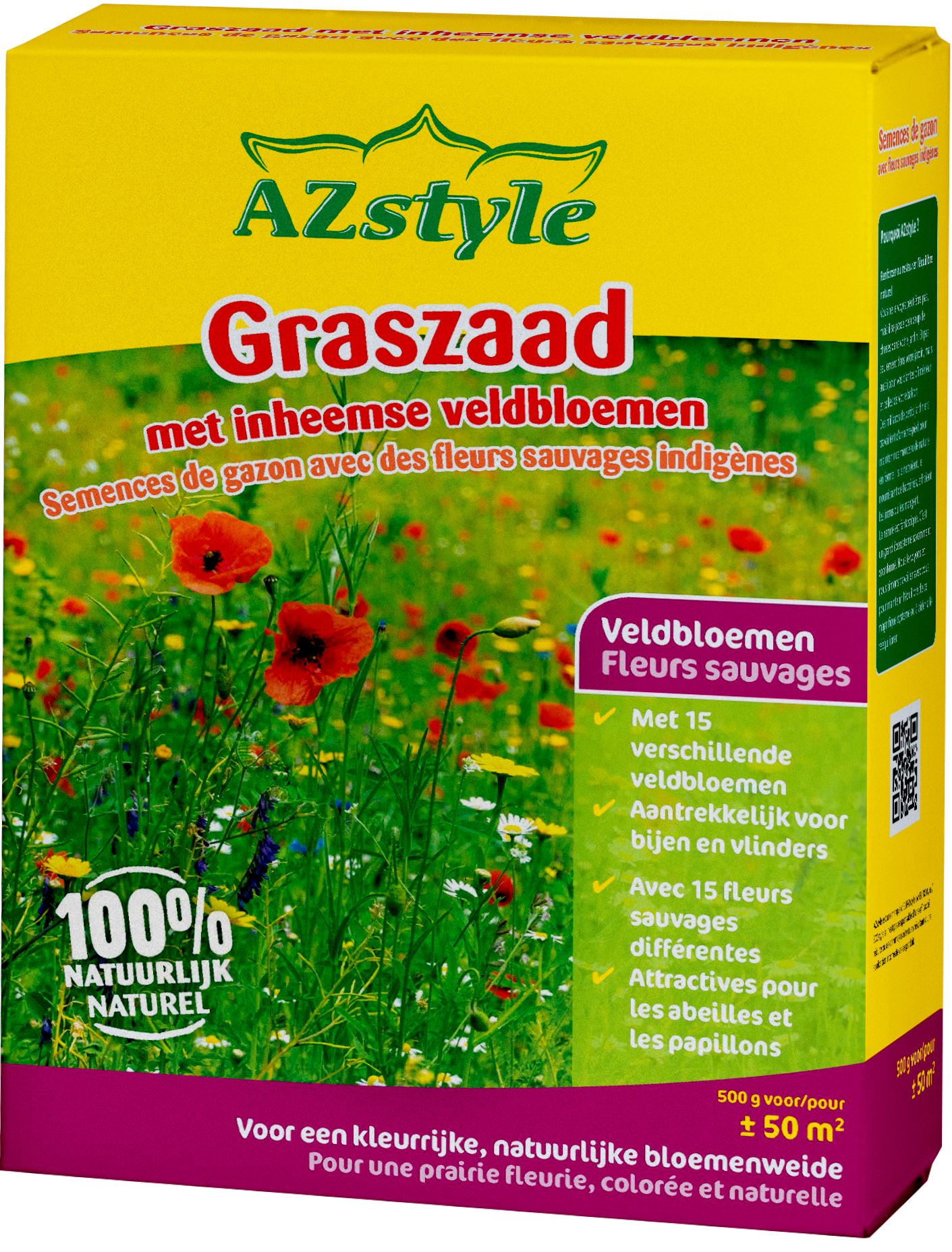 Ecostyle Graszaad 500g voor 50 m² - met inheemse veldbloemen afbeelding