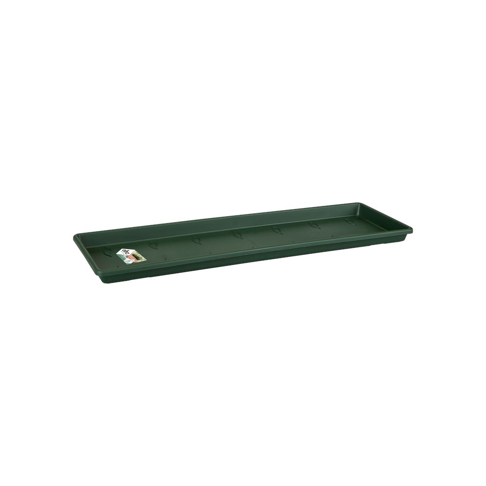 elho Green Basics Balkonbak Schotel 60 - Blad groen (Groen) - L 57 x B 15 x H 3 cm - Ideaal voor balkon en buiten - 100% gerecycled afbeelding
