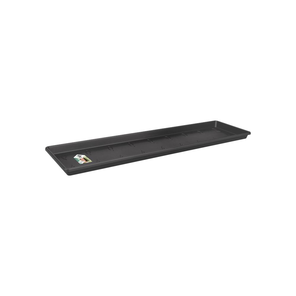 elho green Basics schotel voor Balkonbak 80 - Living black (Zwart) - 78 x 15 x H 3 cm afbeelding