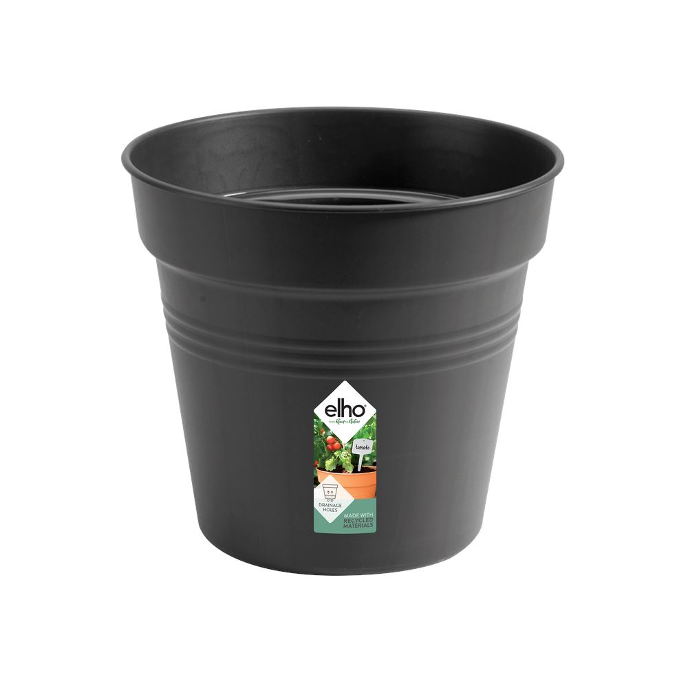 elho Green Basics Kweekpot 24 - Living black (Zwart) -Ø 24 x H 22 cm - Ideaal voor binnen en buiten - 100% gerecycled afbeelding