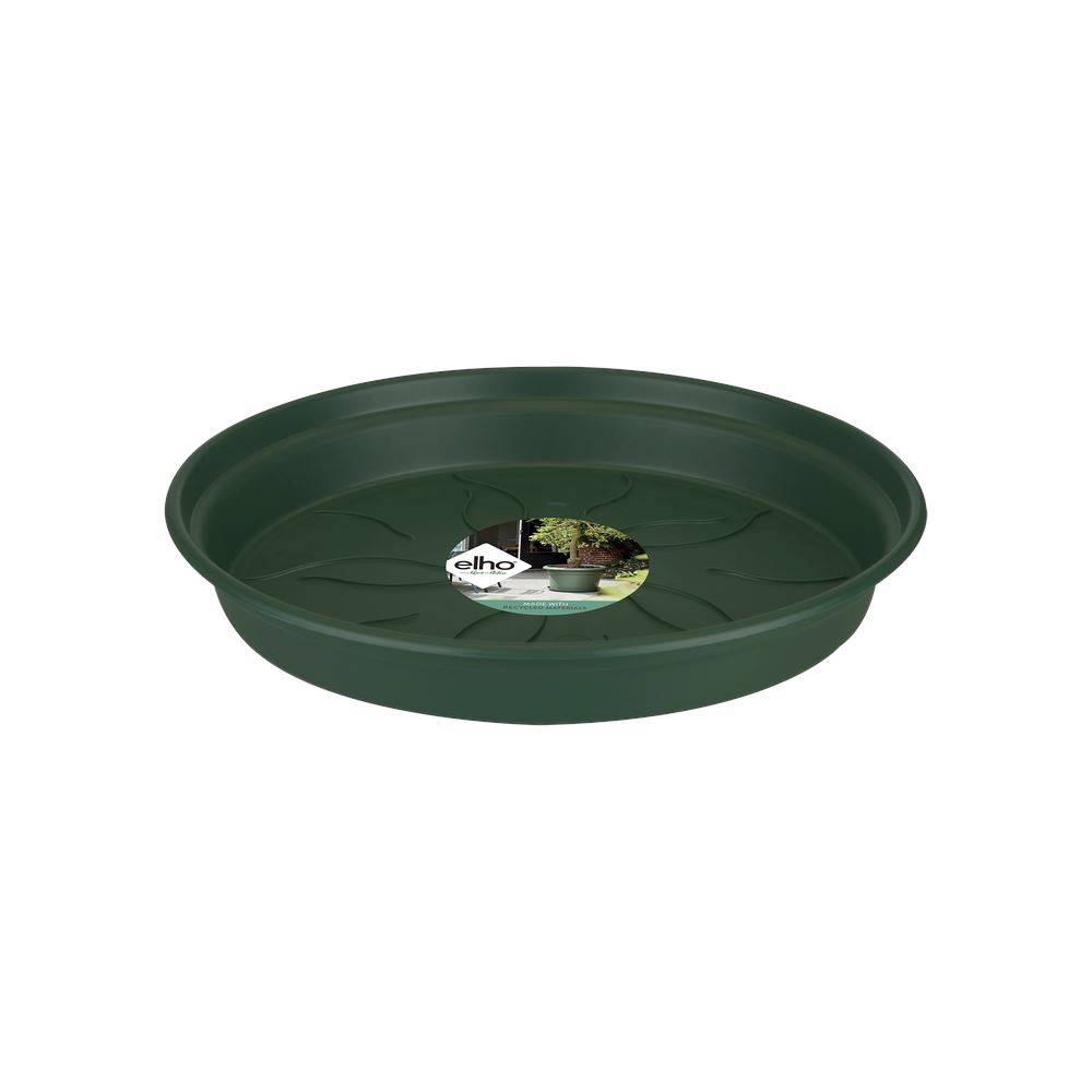 elho Green Basics Schotel 34 - Blad groen (Groen) -Ø 34 x H 5 cm - Ideaal voor binnen en buiten - 100% gerecycled afbeelding