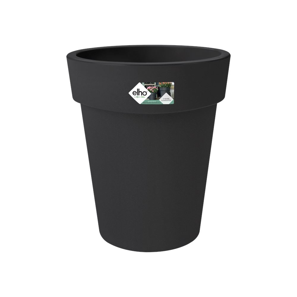 elho Green Basics Top Planter Hoog 35 - Living black (Zwart) -Ø 35 x H 41 cm - Ideaal voor buiten - 100% gerecycled afbeelding