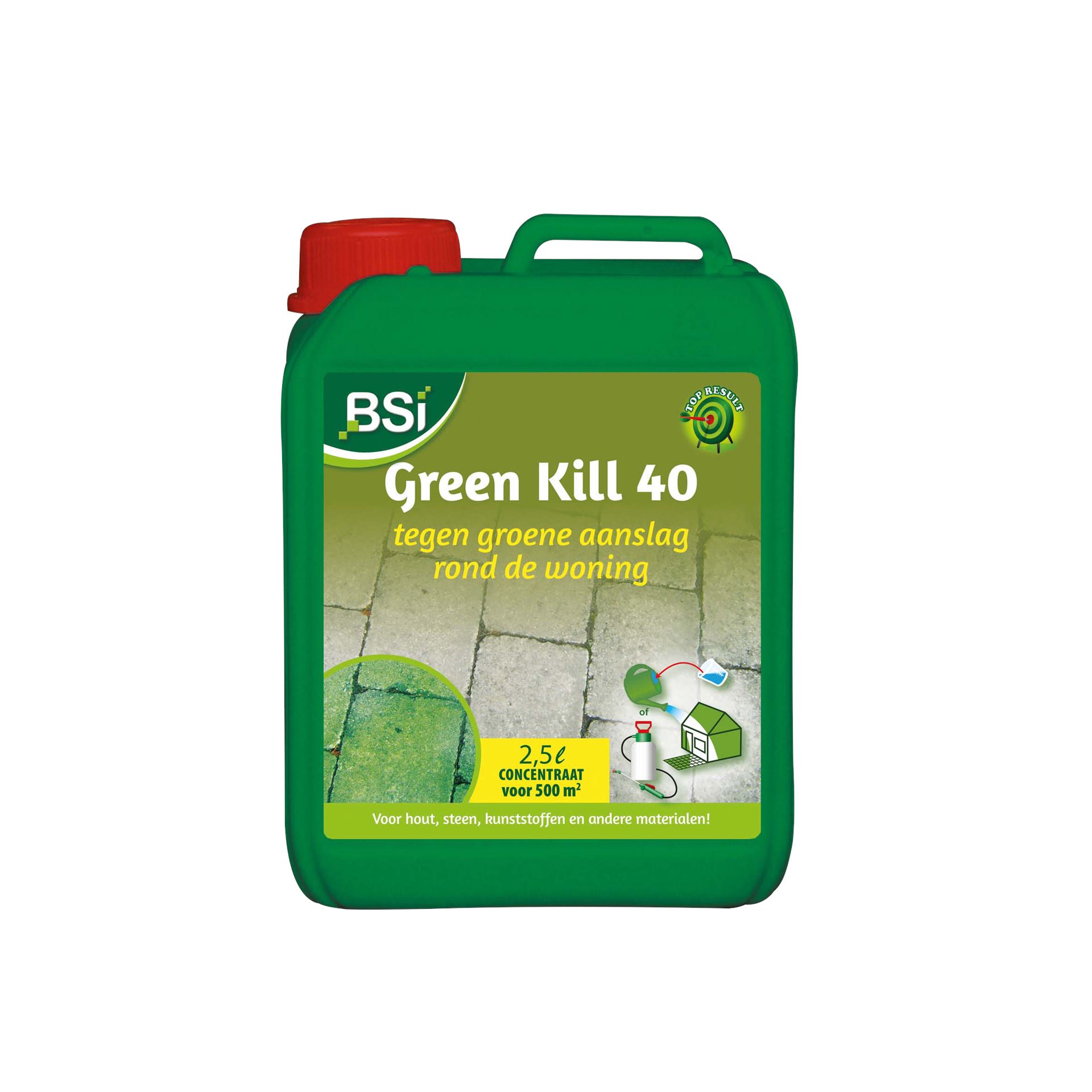 BSI - Green Kill 40 - Tegen Groene aanslag en korstmossen in en rond de tuin - 2,5 l voor 500m² afbeelding