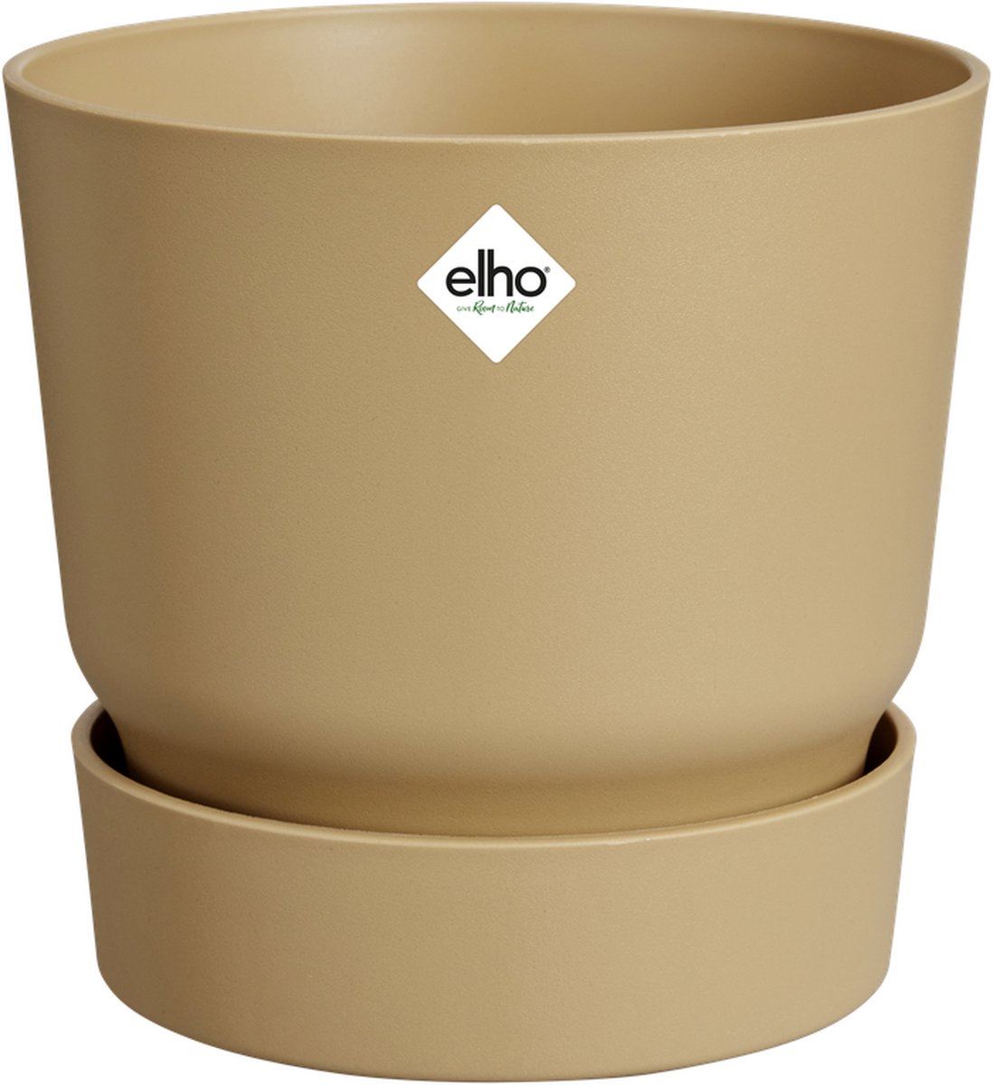 elho Greenville Round 30 - Golden sand (Goud) -Ø 30 x H 28 cm - Ideaal voor buiten - 100% gerecycled afbeelding