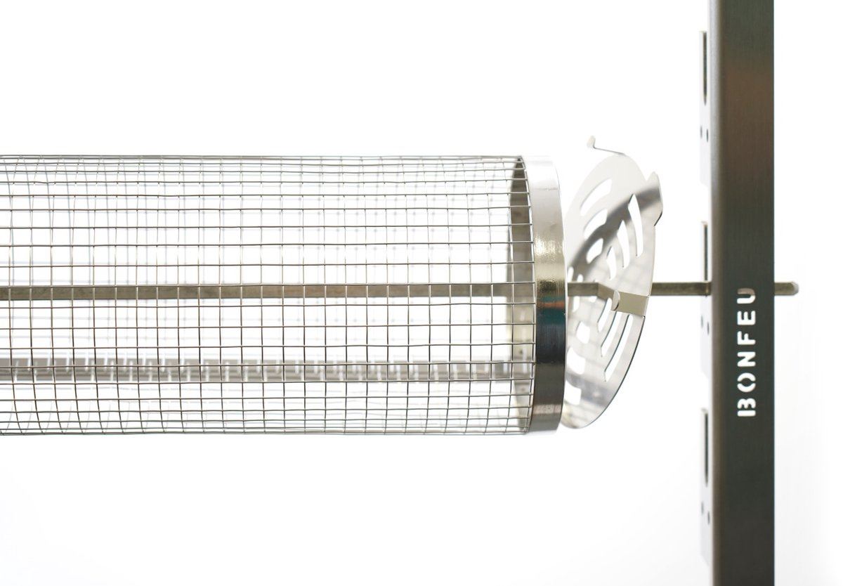 BonFeu Rotisserie Grill Basket - Grillmand voor Braadspit - 14,5x14,5x38 cm