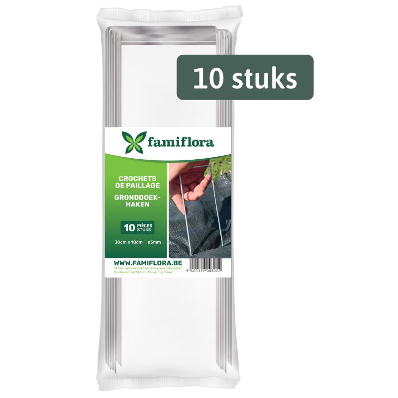Famiflora gronddoekhaken - pennenØ 3mm - L30 cm x B10 cm - 10 stuks afbeelding