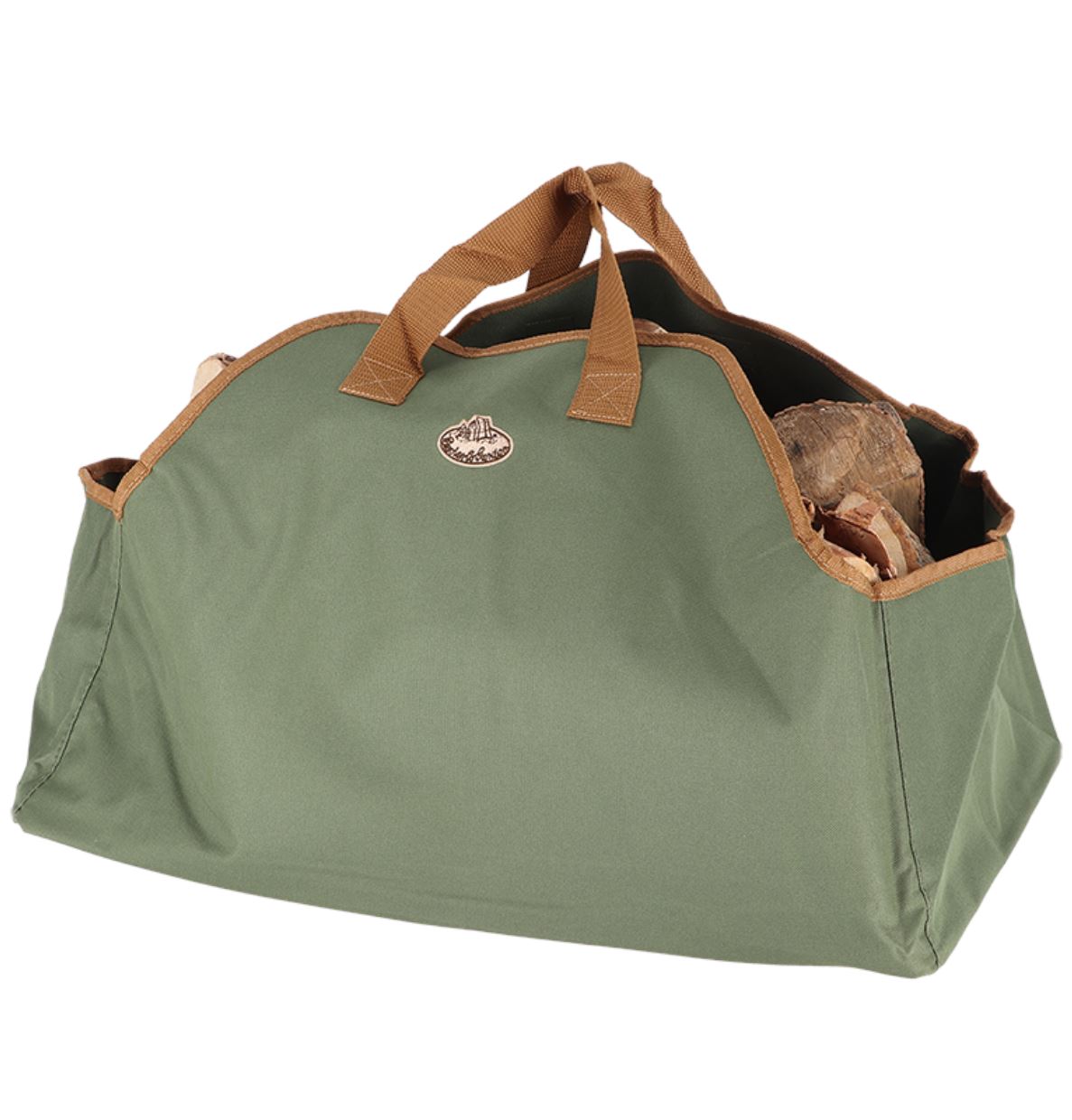 Esschert Design haardbloktas groen - 59x39,5x38,5cm afbeelding