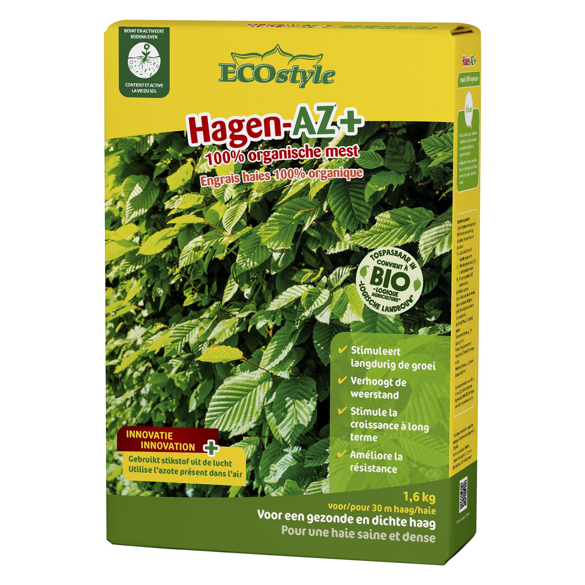 Ecostyle meststof voor hagen - 1.6 kg - bio afbeelding