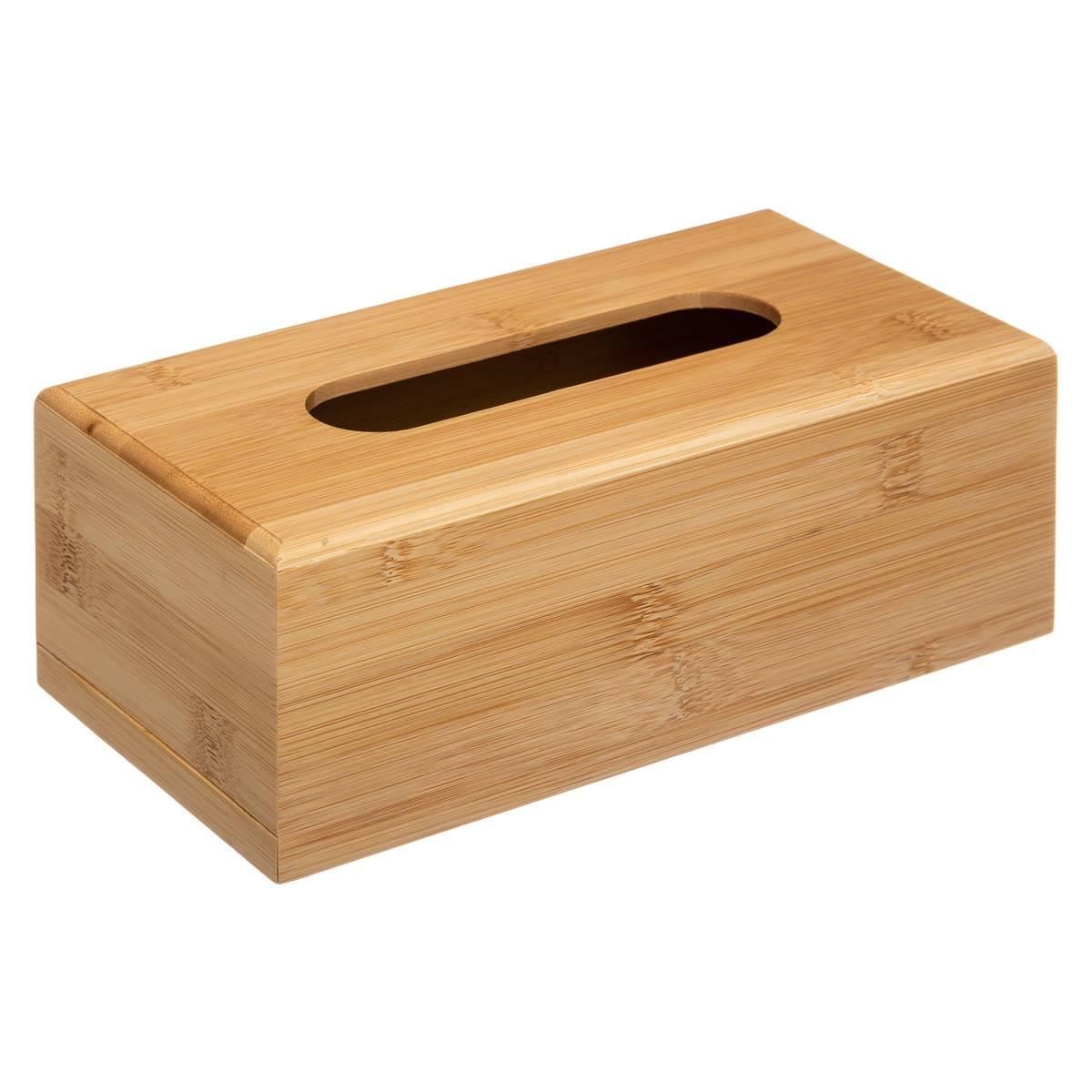 5Five tissuebox/tissuedoos - bamboe/hout - 25 x 13 x 9 cm - zakdoek doos
