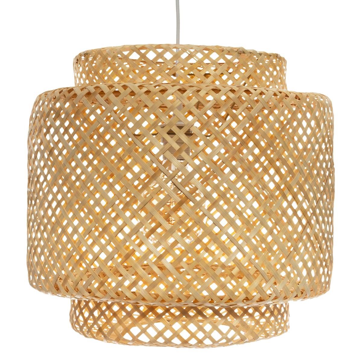 Atmosphera beige bamboe hanglamp - Liby Nat D40cm afbeelding